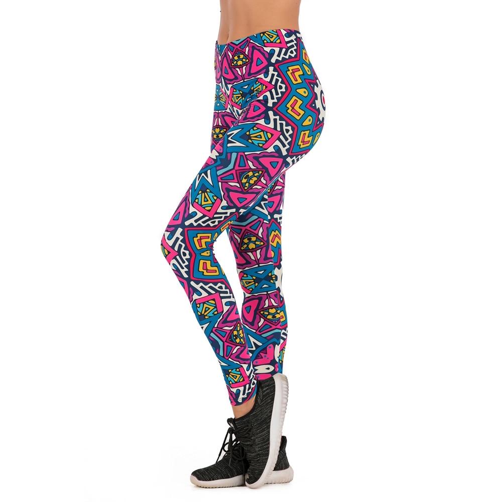 Marques femmes mode Legging Fluorescent arbre branche impression leggins mince taille haute Leggings femme pantalon