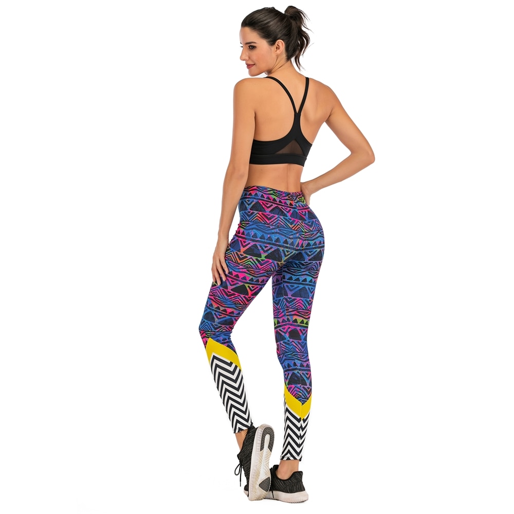 Marques femmes mode Legging Fluorescent arbre branche impression leggins mince taille haute Leggings femme pantalon