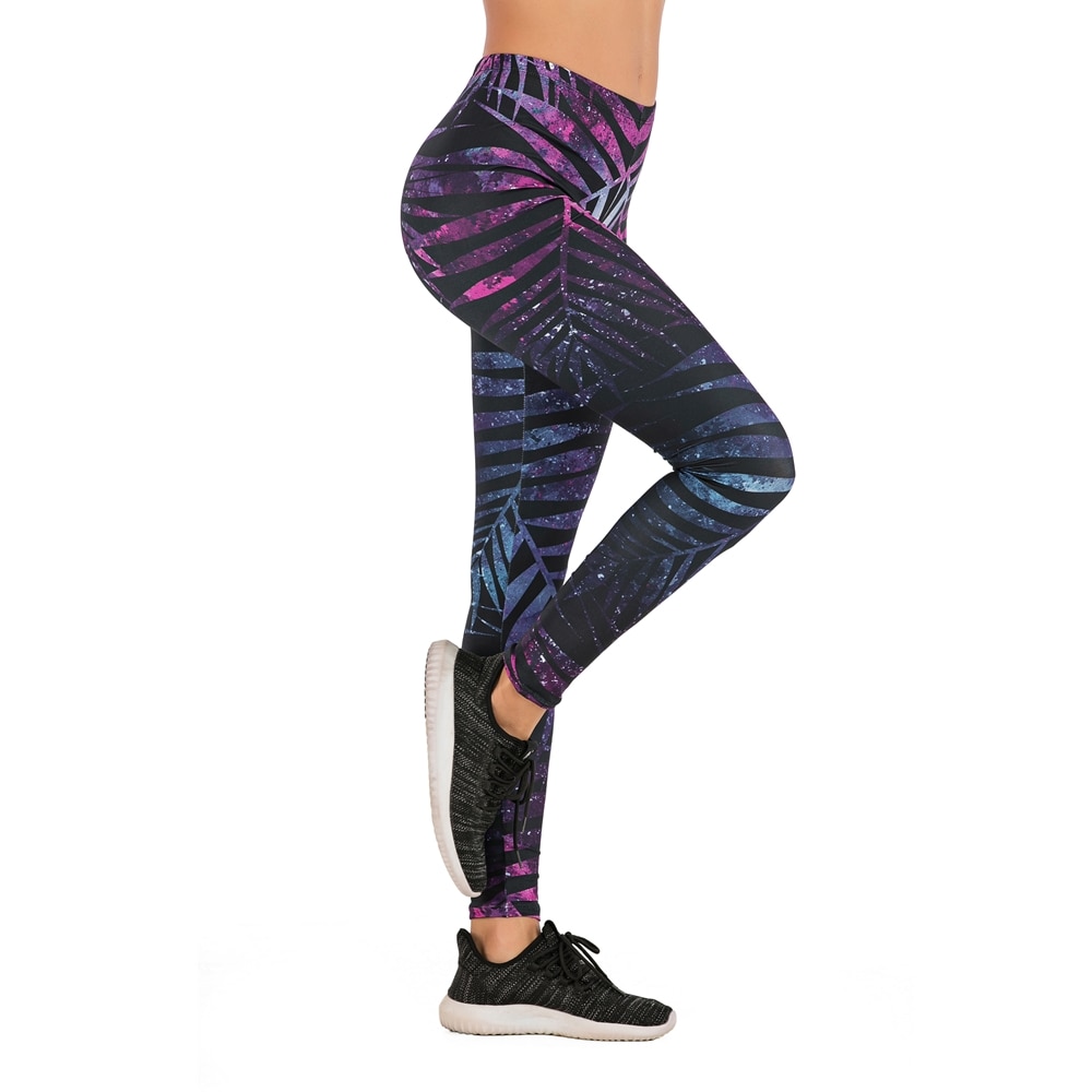 Marques femmes mode Legging Fluorescent arbre branche impression leggins mince taille haute Leggings femme pantalon