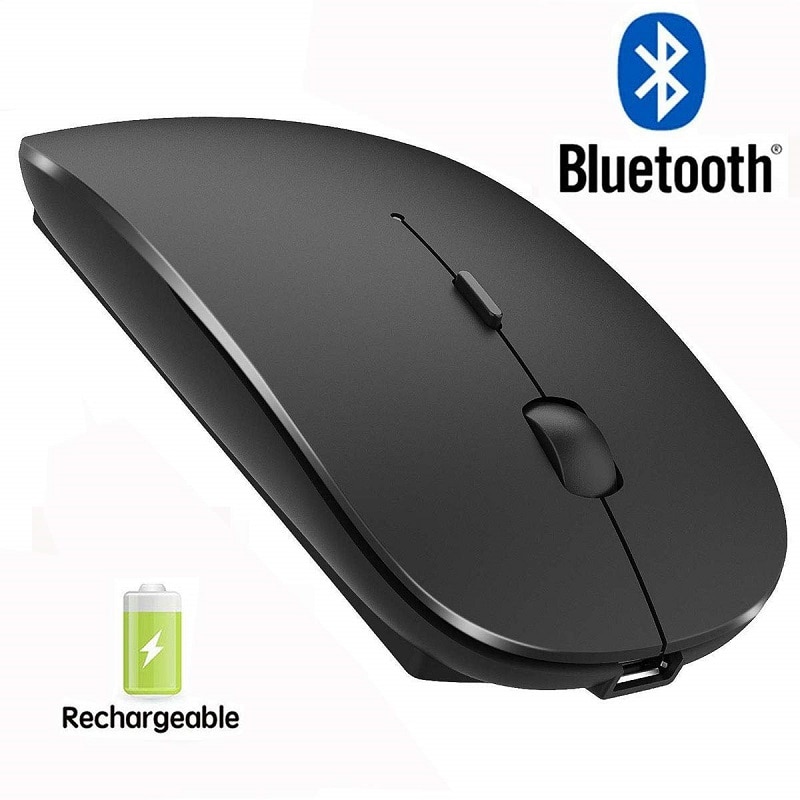 Souris Bluetooth souris sans fil Rechargeable souris d'ordinateur Bluetooth souris ergonomique silencieuse souris optique USB 2.4G pour ordinateur portable