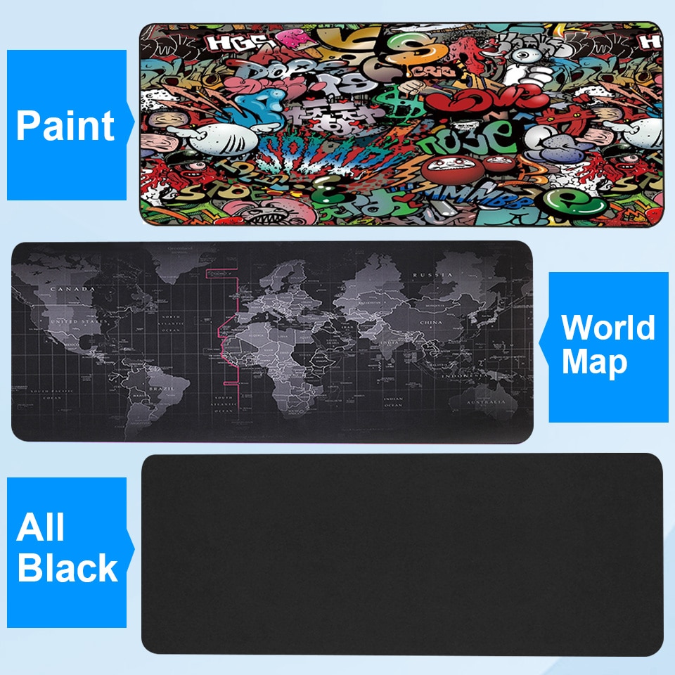 Tapis de souris de jeu grand tapis de souris Gamer ordinateur tapis de souris 900x400 grand tapis de souris carte du monde XXL Mause Pad ordinateur portable clavier tapis de bureau